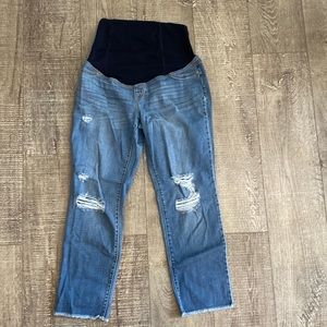 Straight Crop Maternity Jeans